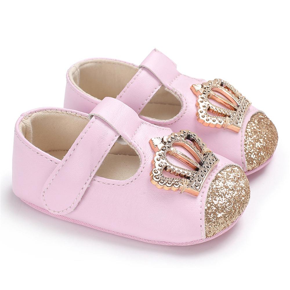 Baby Girls Crown Rhinestone Magic Tape Shoes Wholesale Toddler Shoes