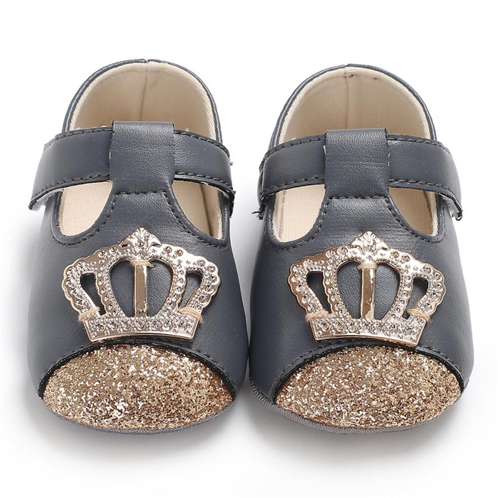 Baby Girls Crown Rhinestone Magic Tape Shoes Wholesale Toddler Shoes