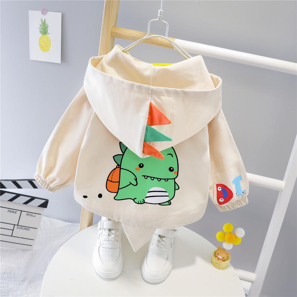 Boys Cute Cartoon Animal Print Hooded Long Sleeve Jackets