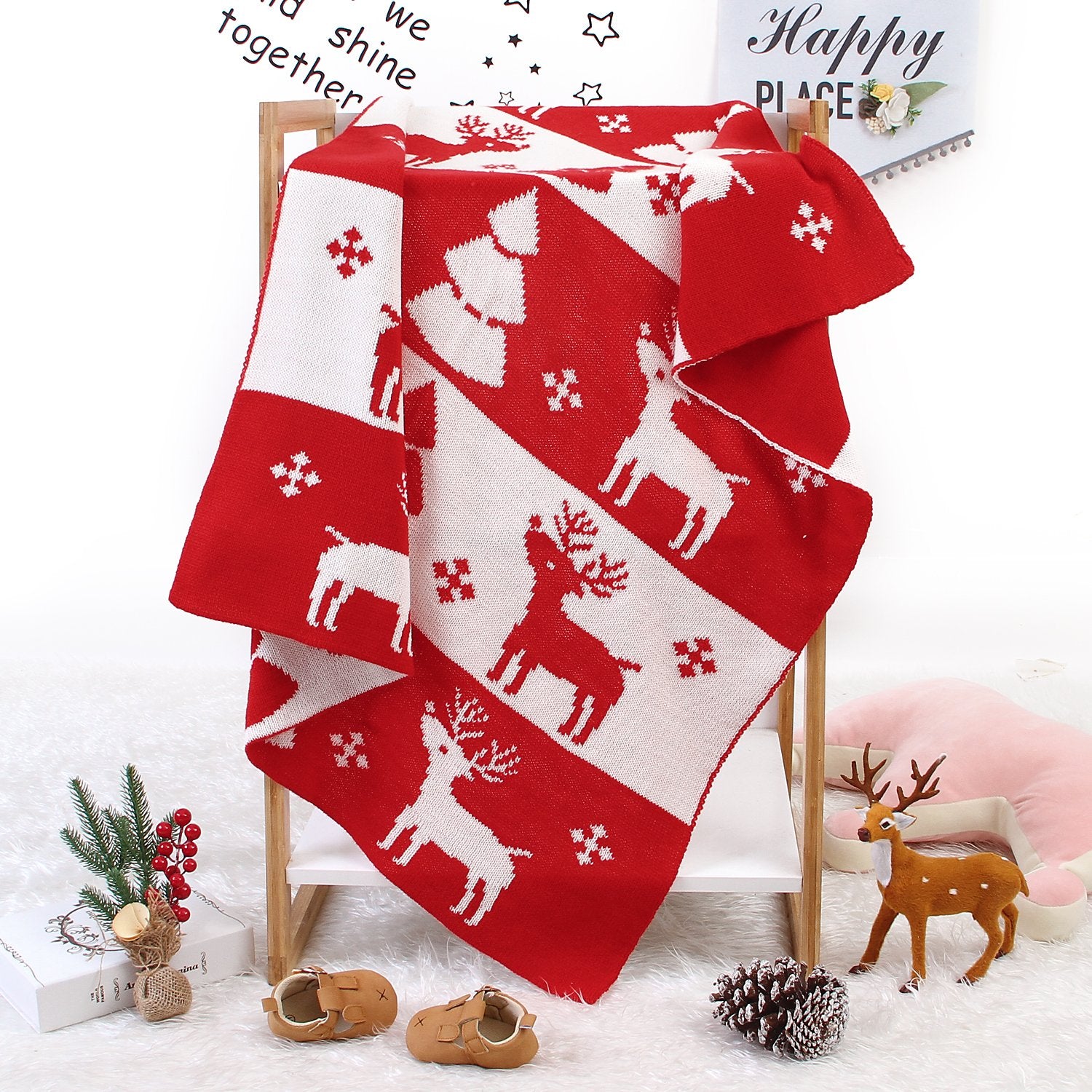 Cute Christmas Style Baby Blanket Baby Stroller Cover Quilt Baby Wholesale Clothing