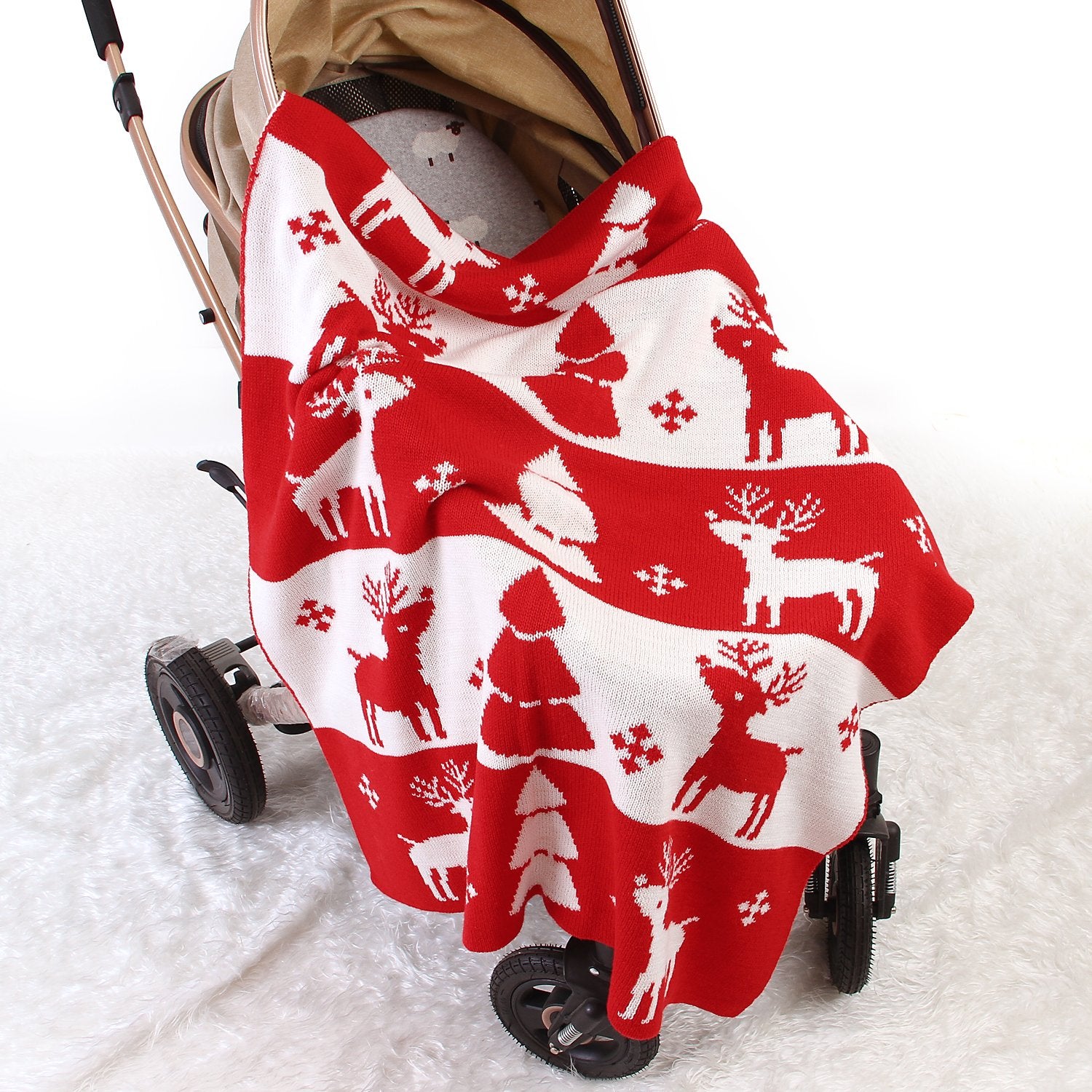 Cute Christmas Style Baby Blanket Baby Stroller Cover Quilt Baby Wholesale Clothing