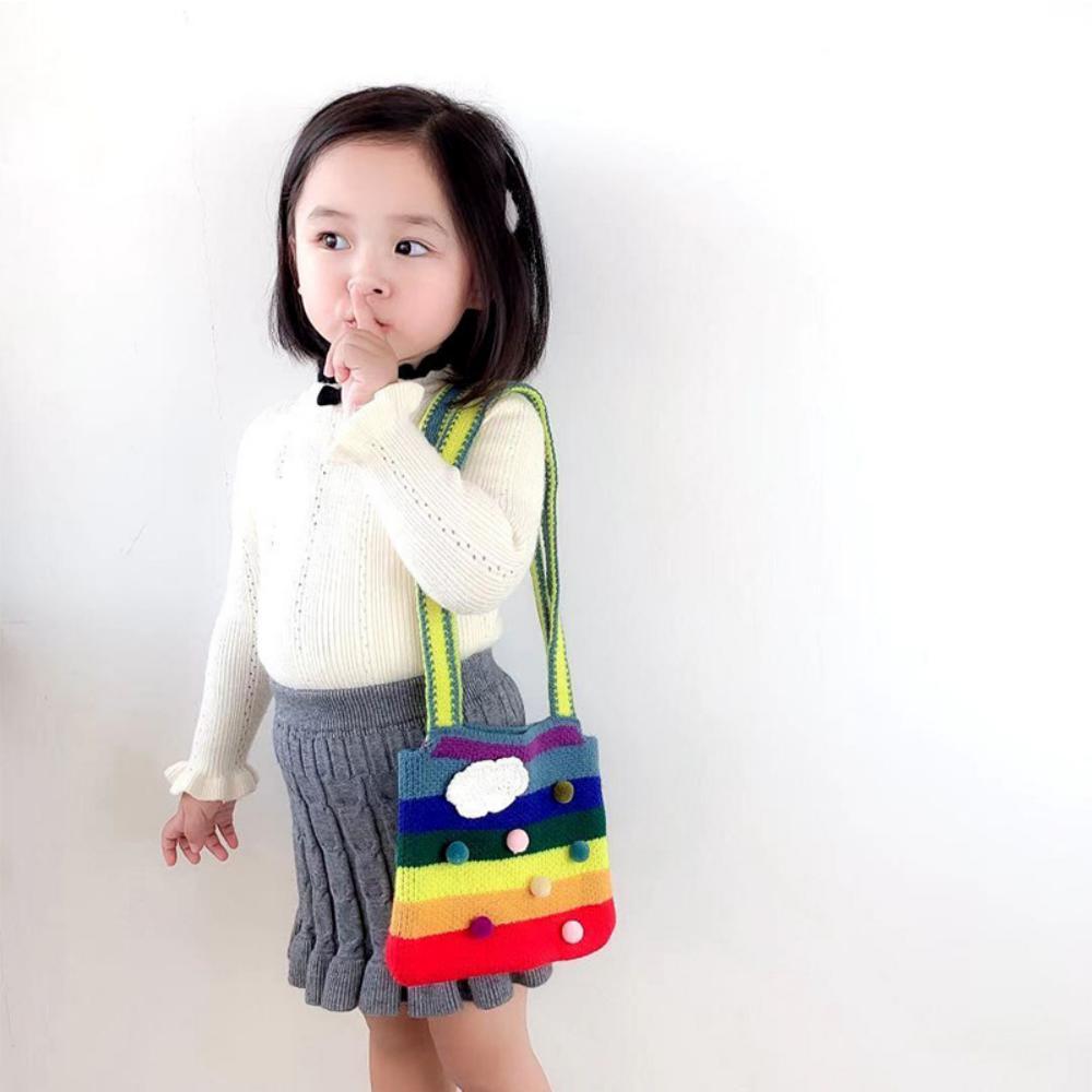 Cute Cloud Children's Knitted Bag Children's Bags Wholesale