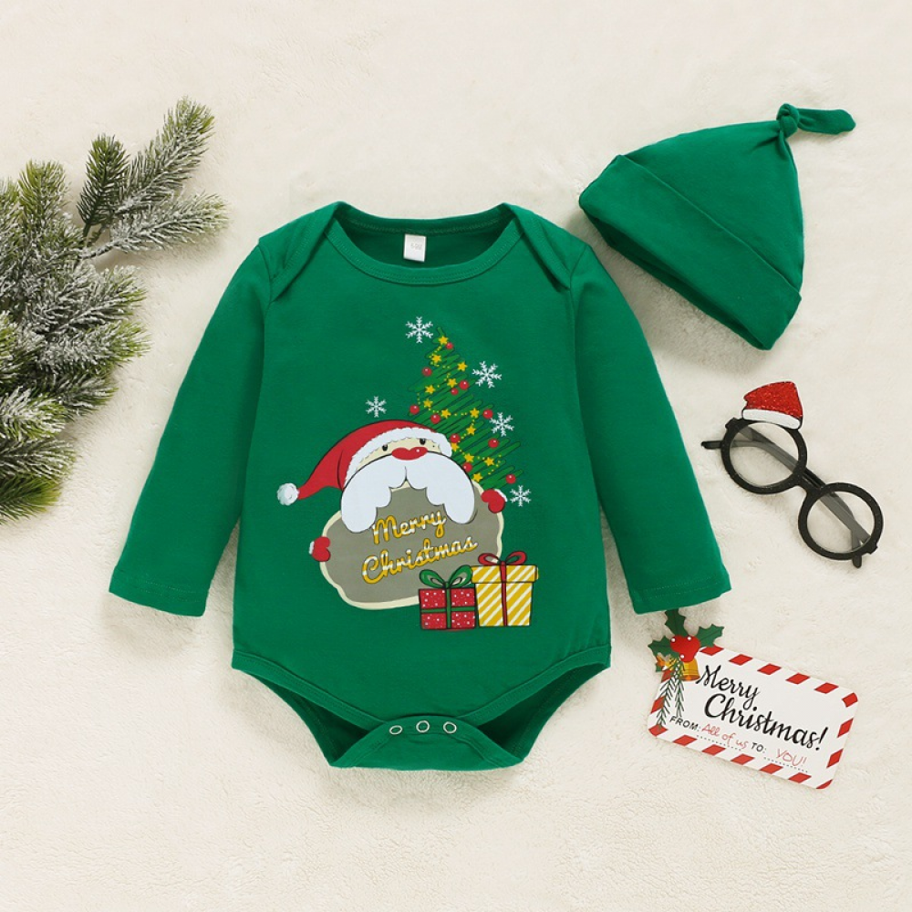 Baby Cute Long Sleeve Cartoon Romper & Hat Wholesale Baby Clothes