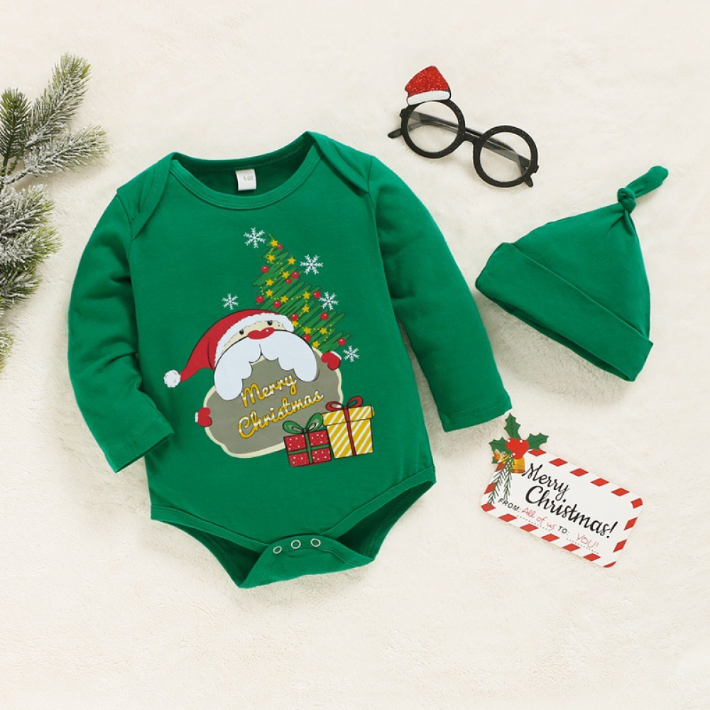 Baby Cute Long Sleeve Cartoon Romper & Hat Wholesale Baby Clothes