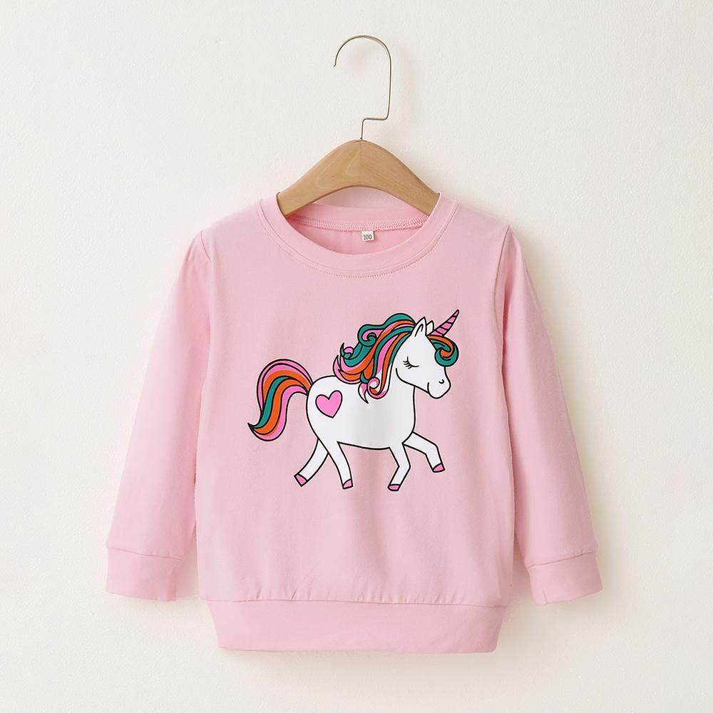 Girls Unicorn Cute Long Sleeve T-Shirts childrens wholesale clothing