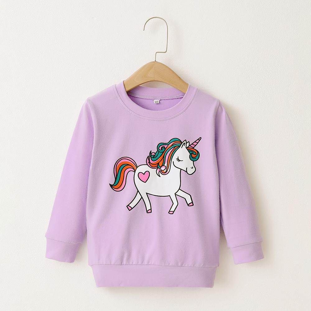 Girls Unicorn Cute Long Sleeve T-Shirts childrens wholesale clothing