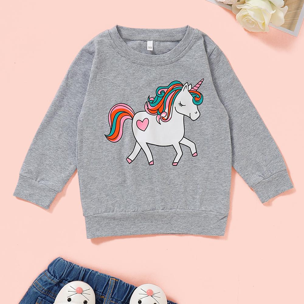 Girls Unicorn Cute Long Sleeve T-Shirts childrens wholesale clothing