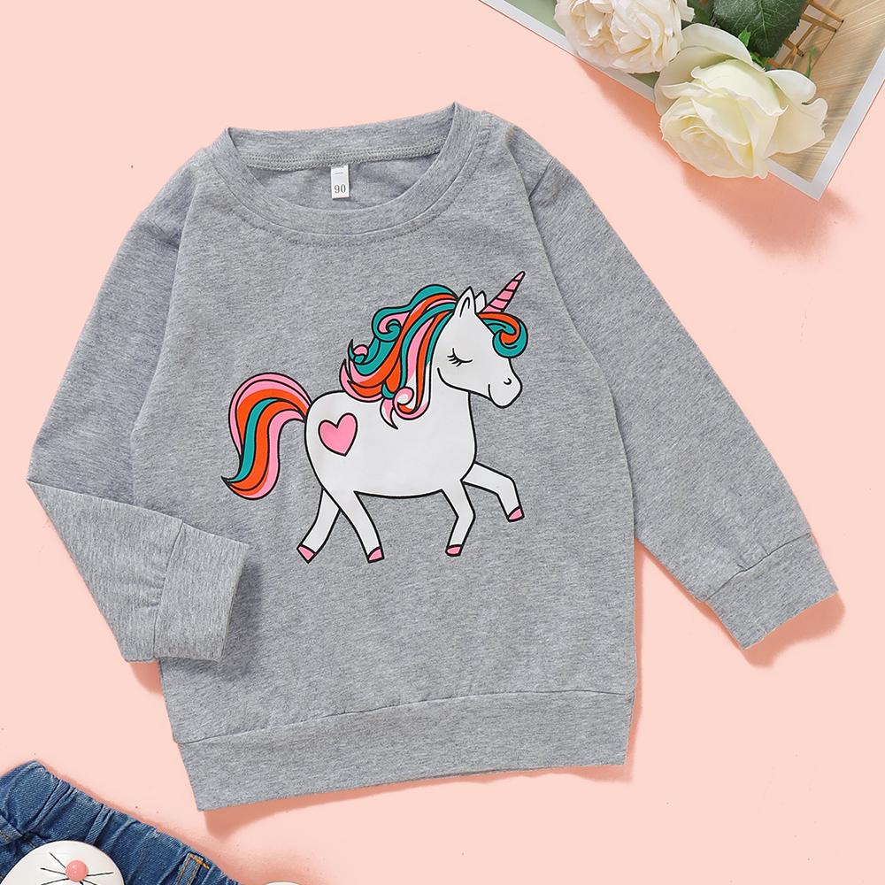 Girls Unicorn Cute Long Sleeve T-Shirts childrens wholesale clothing