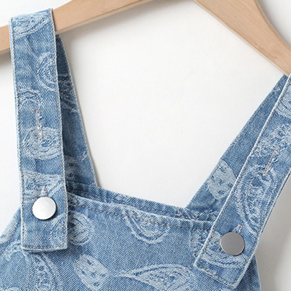 Girls Denim Pocket Suspender Dress wholesale childrens clothing