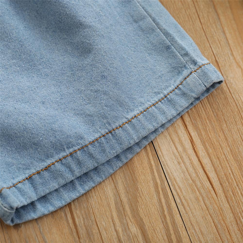 Girls Denim Solid Shorts wholesale kids boutique clothing