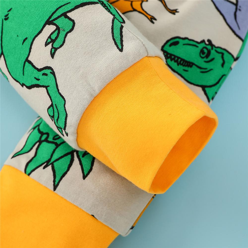 Baby Boys Dinosaur Animal Short Sleeve Romper & Pants & Hat baby clothes wholesale usa