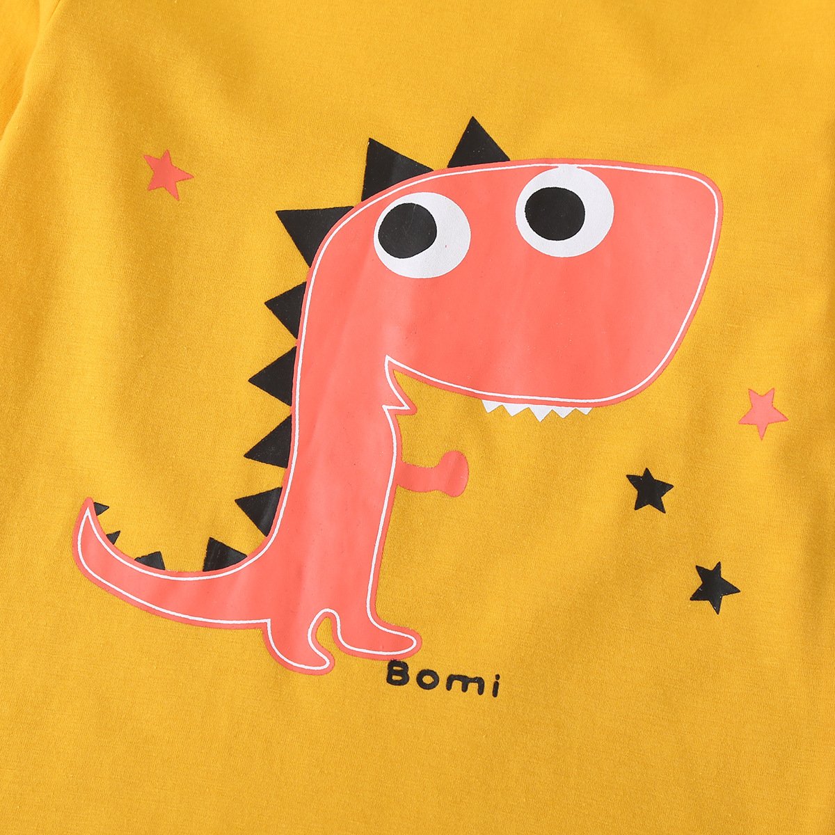 Boys Dinosaur Cartoon Printed Long Sleeve Top & Pants trendy kids wholesale clothing