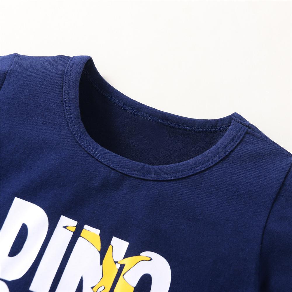 Boys Dinosaur Letter Printed Short Sleeve T-shirt & Shorts wholesale kids boutique clothing