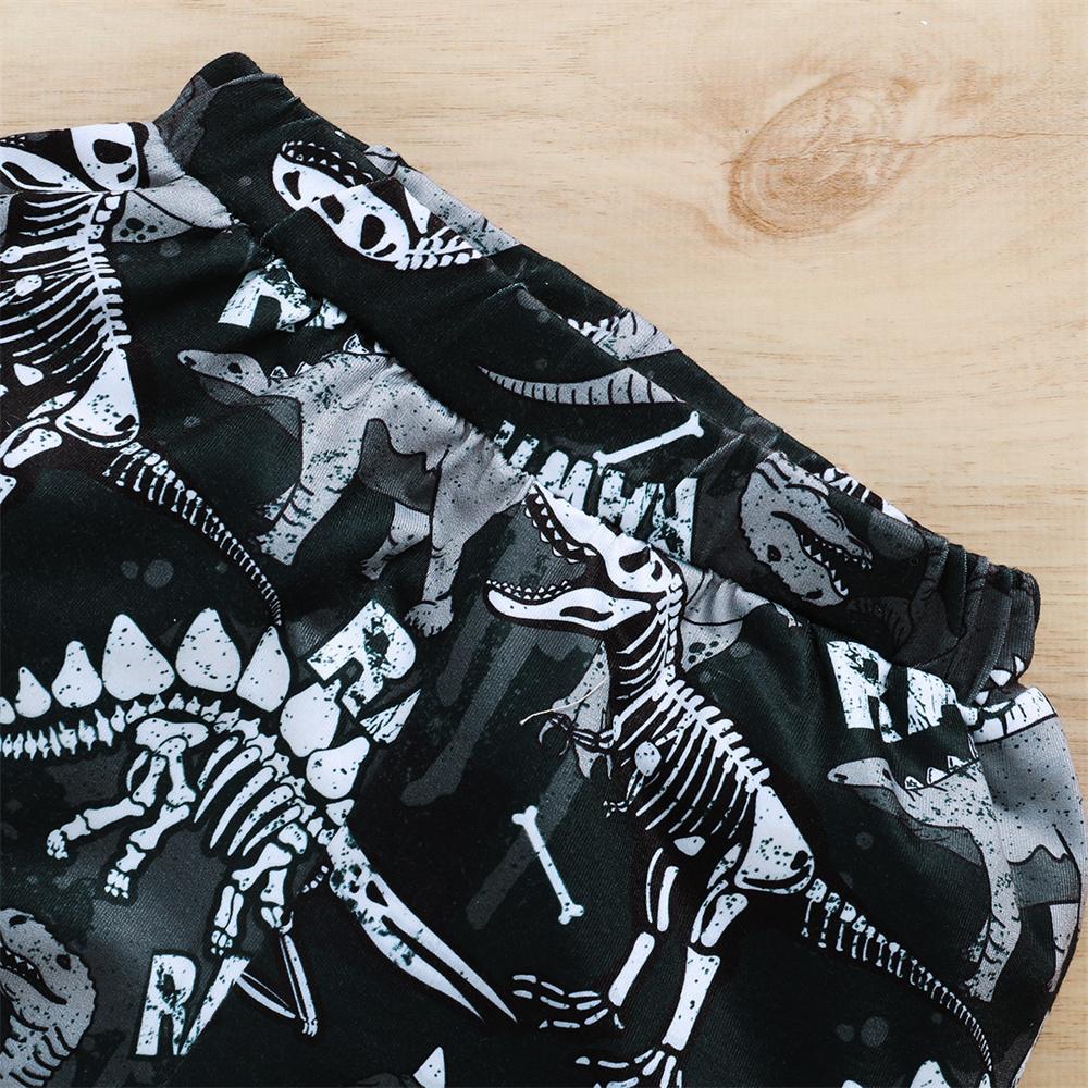 Boys Dinosaur Printed Long Sleeve Animal Hooded Top & Pants boys wholesale clothing
