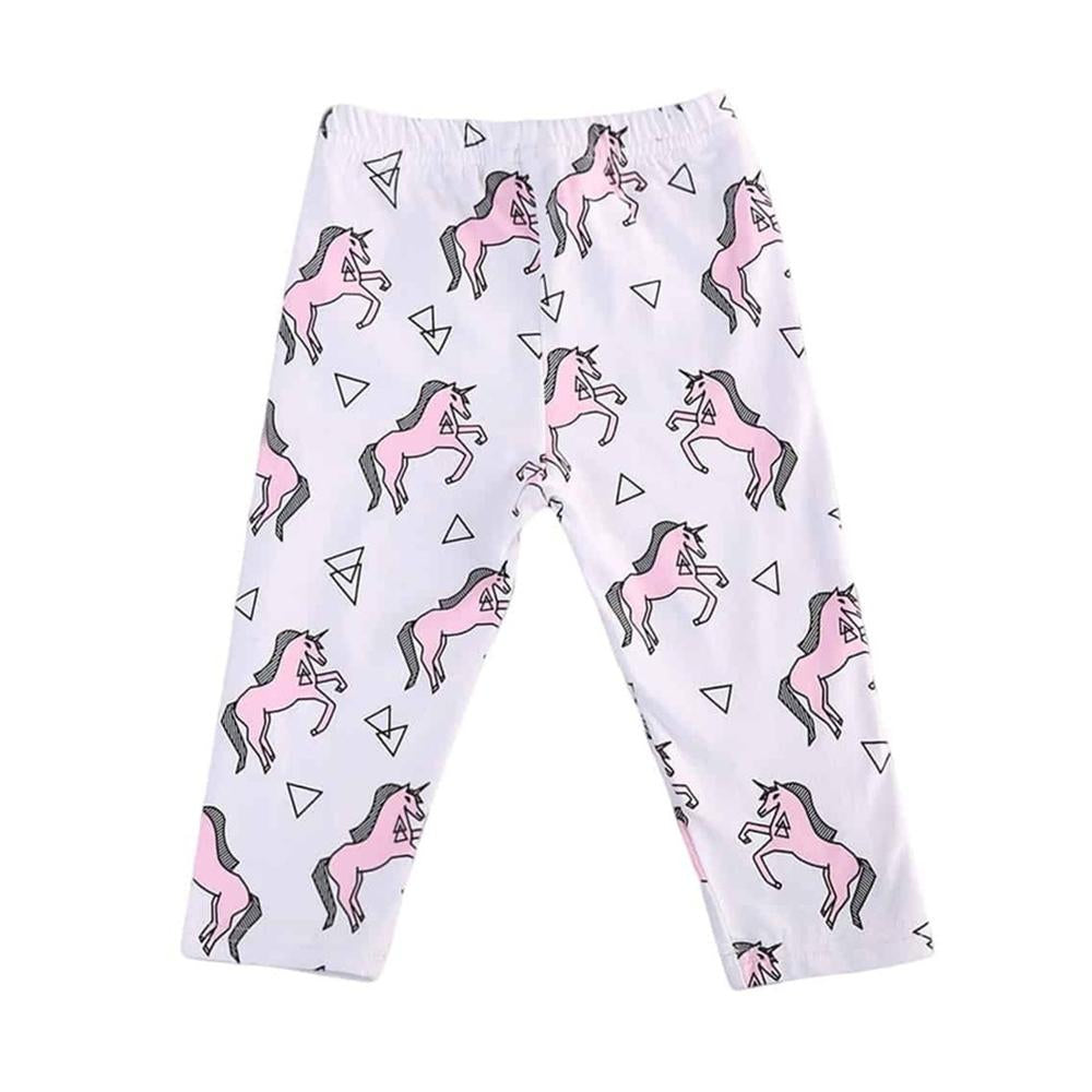 Girls Elastic Waist Animal Print Trousers