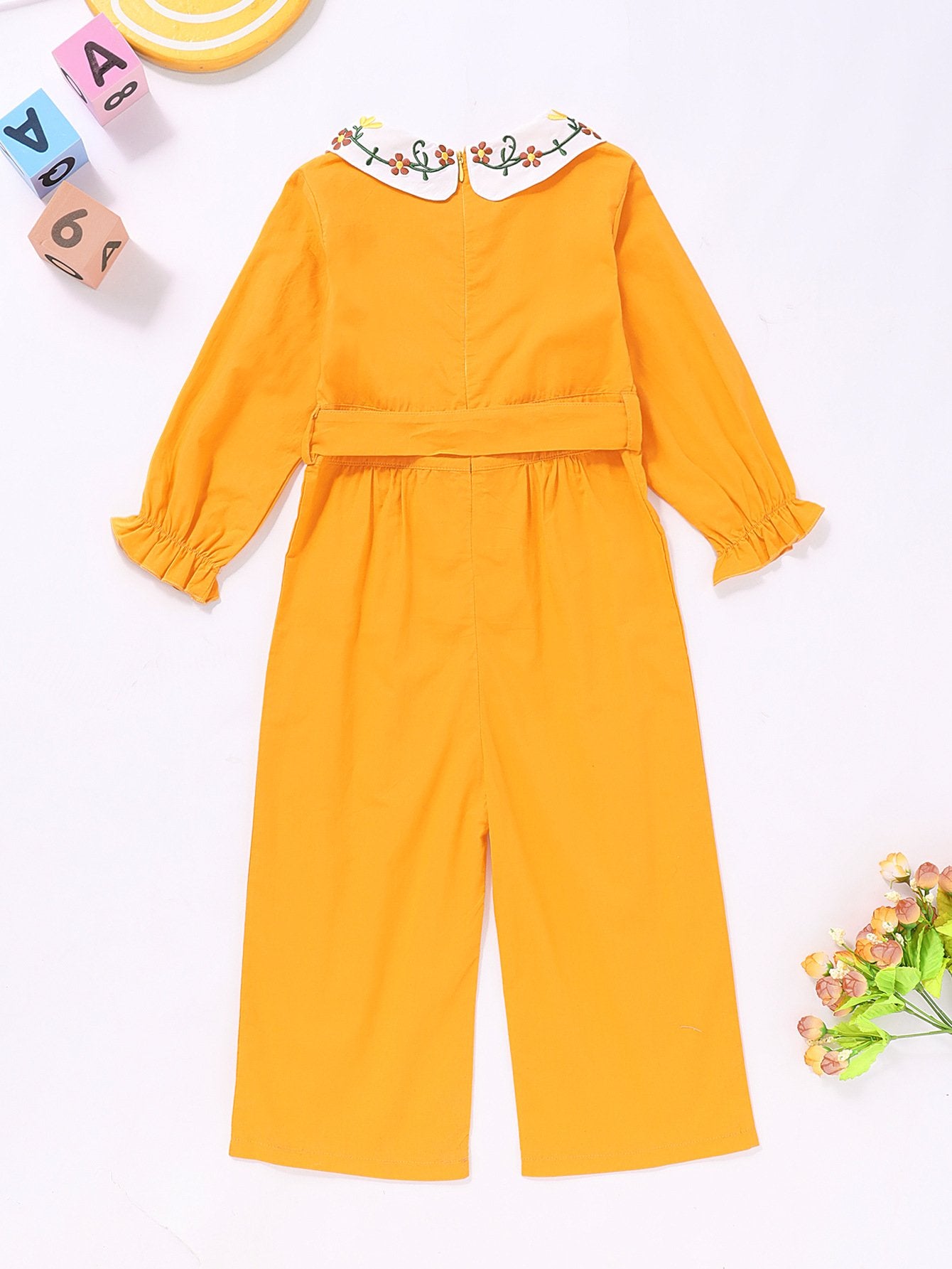 Girls Embroidered Long Sleeve Jumpsuit Children Clothing Wholesale Usa