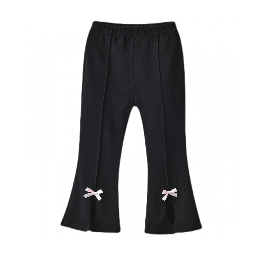 Girls Fashion Bow Solid Color Pants wholesale kids clothing