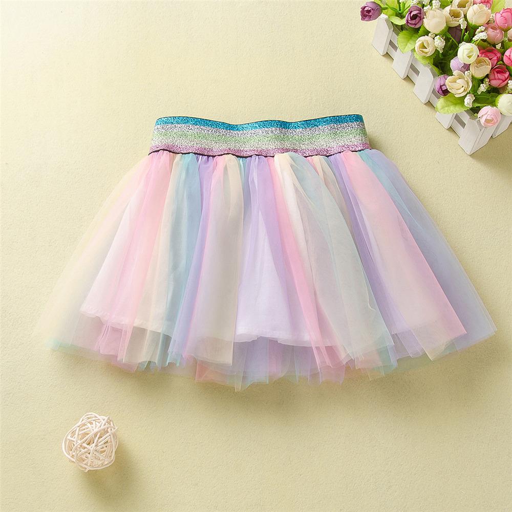 Girls Fashion Colorful Mesh Skirt Wholesale Tutus And Pettiskirts