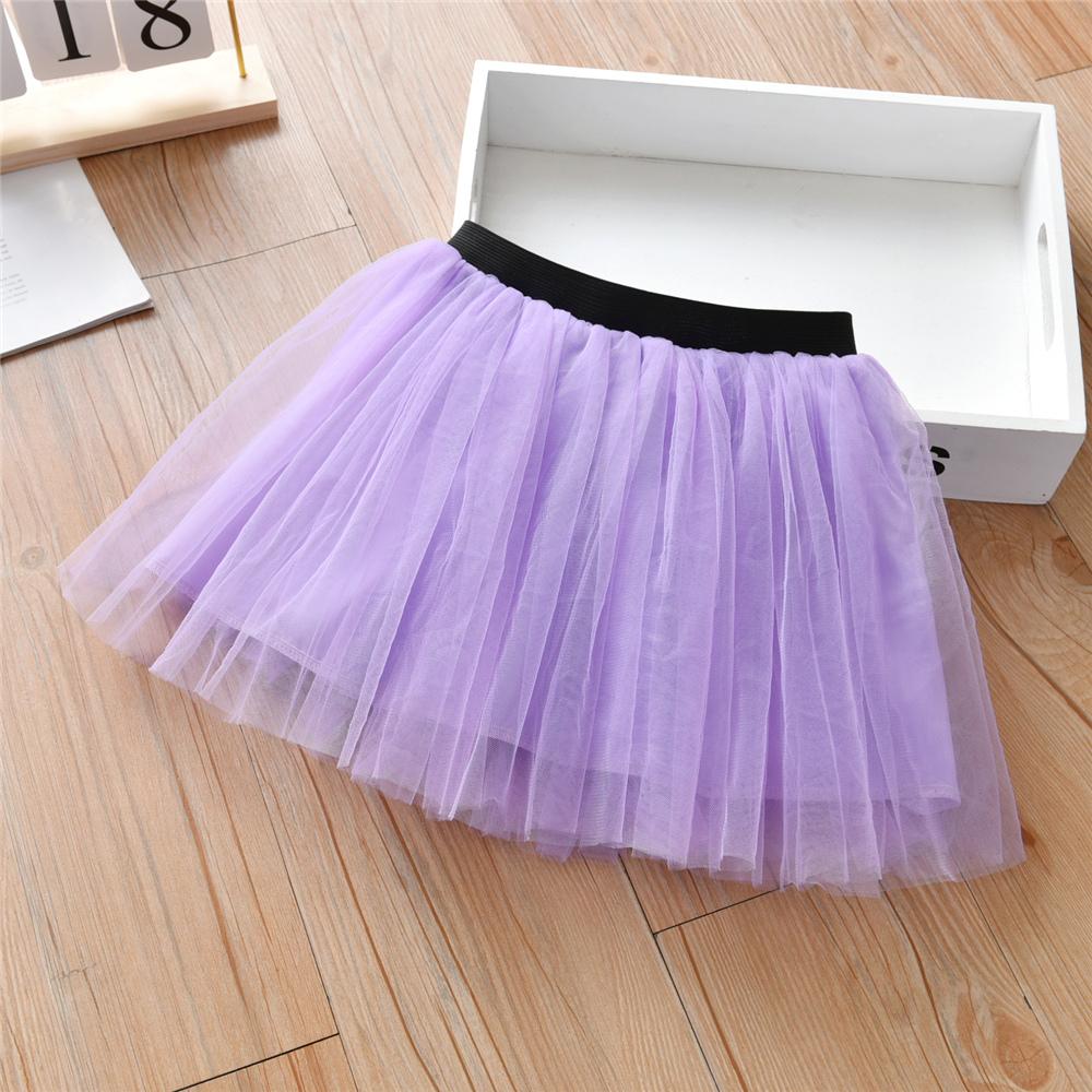 Girls Fashion Elastic Waist Mesh Skirt kids clothing wholesale