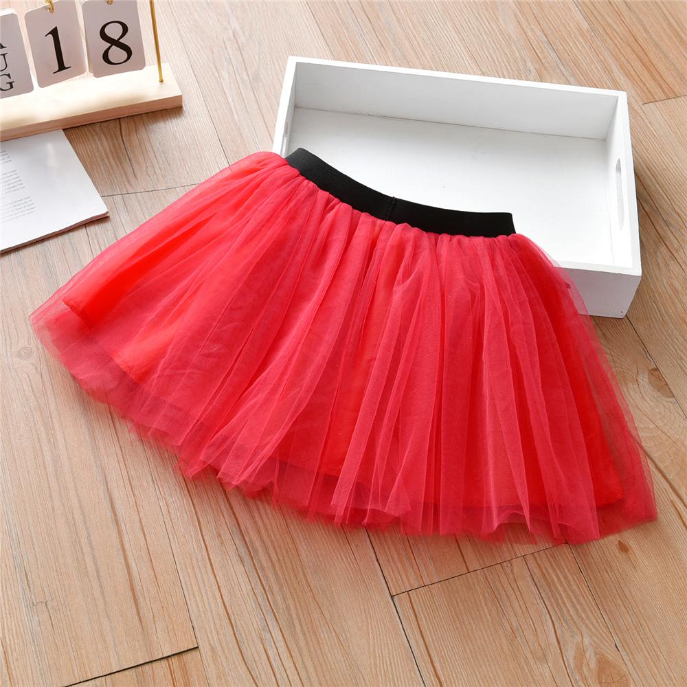 Girls Fashion Elastic Waist Mesh Skirt kids clothing wholesale