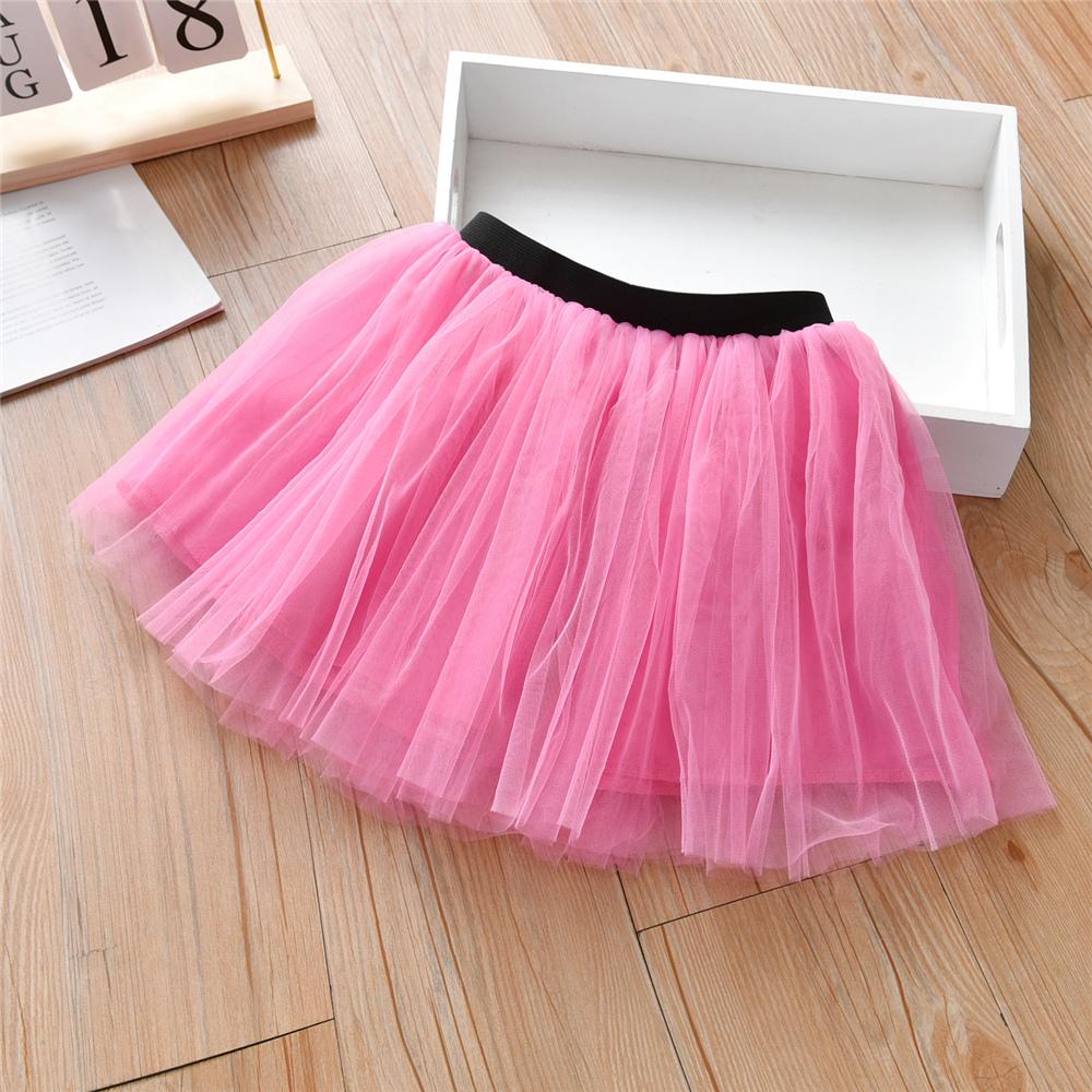 Girls Fashion Elastic Waist Mesh Skirt kids clothing wholesale