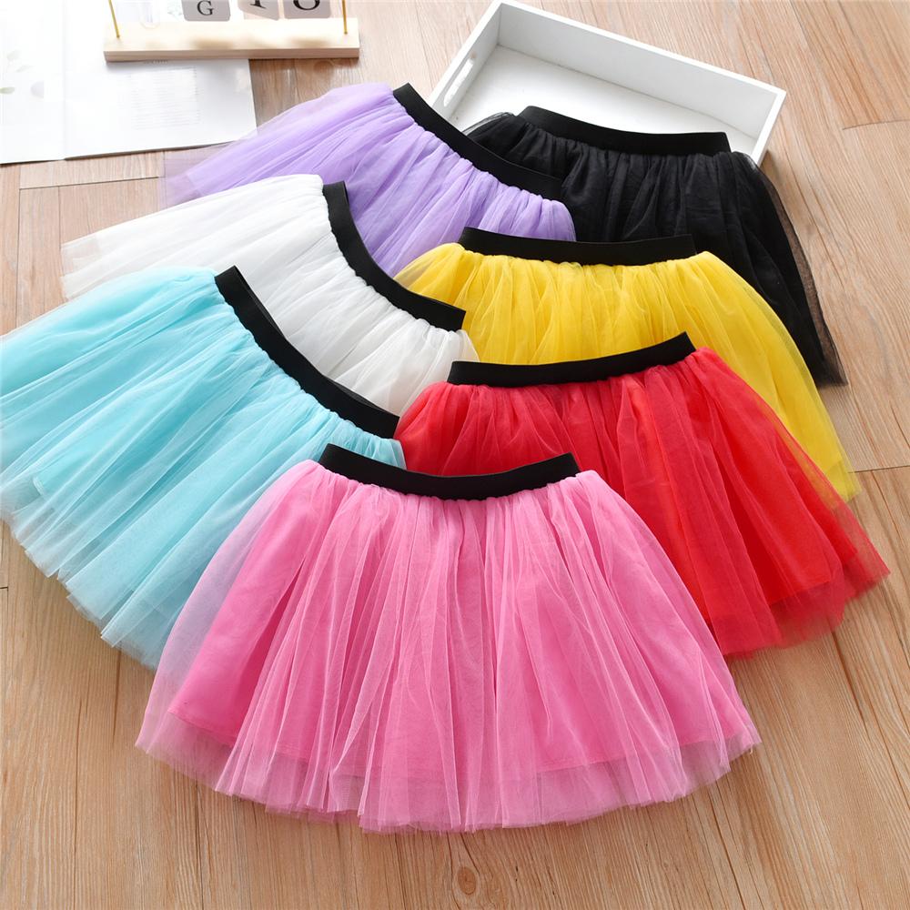 Girls Fashion Elastic Waist Mesh Skirt kids clothing wholesale