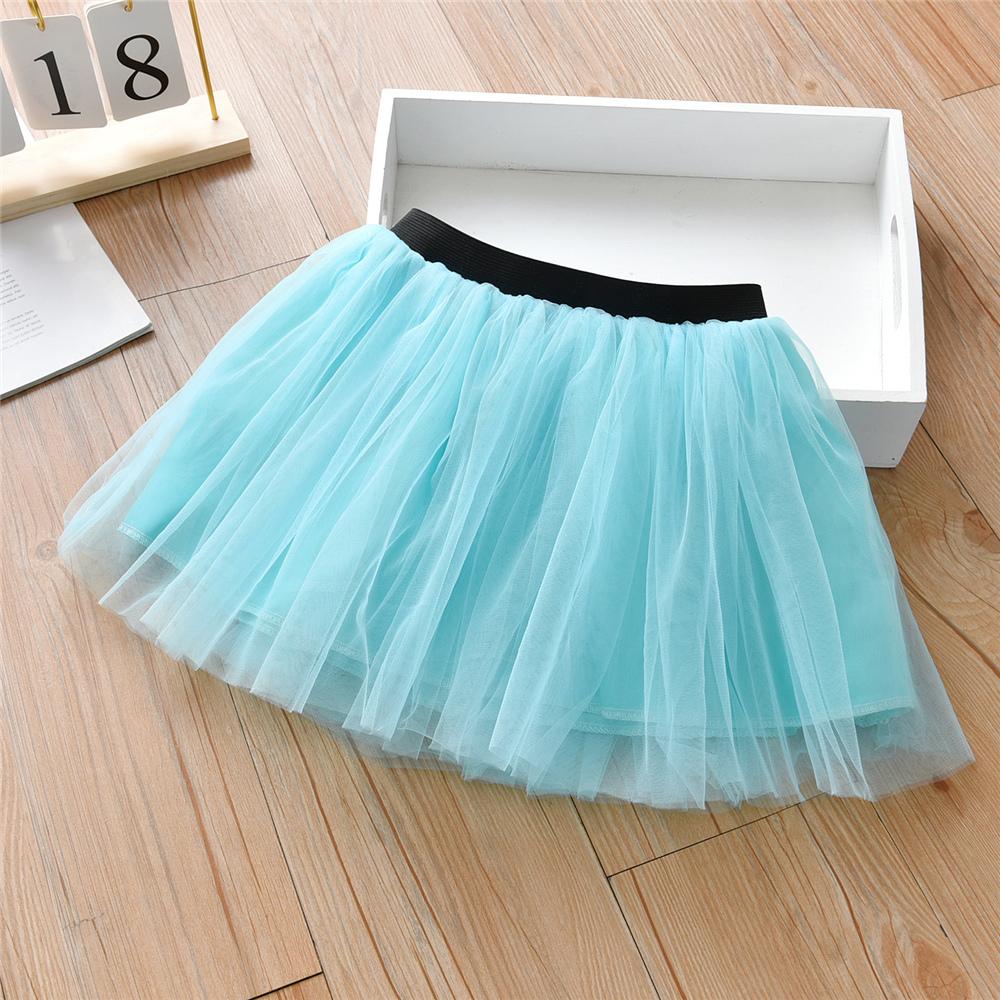 Girls Fashion Elastic Waist Mesh Skirt kids clothing wholesale