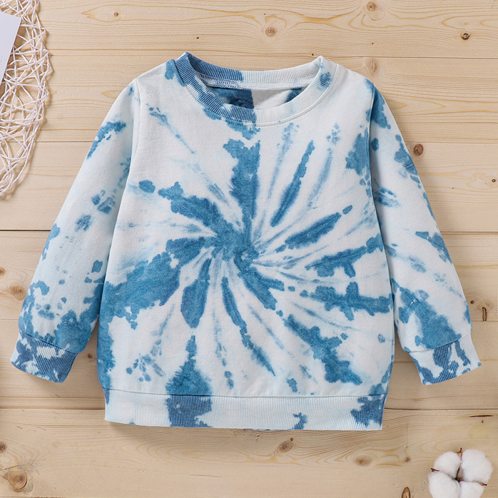 Girls Fashion Long Sleeve Tie Dye Top quality children's clothing wholesale