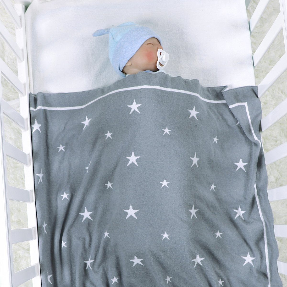 Five-Pointed Star Jacquard Blanket For Infants And Toddlers Baby Clothes Wholesale