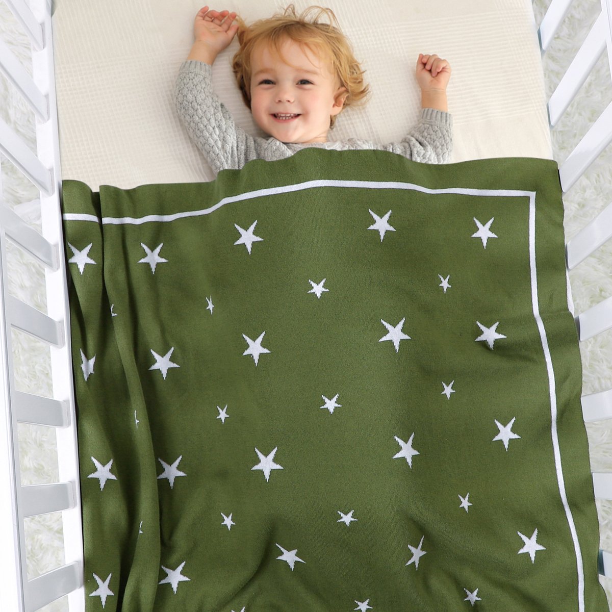 Five-Pointed Star Jacquard Blanket For Infants And Toddlers Baby Clothes Wholesale