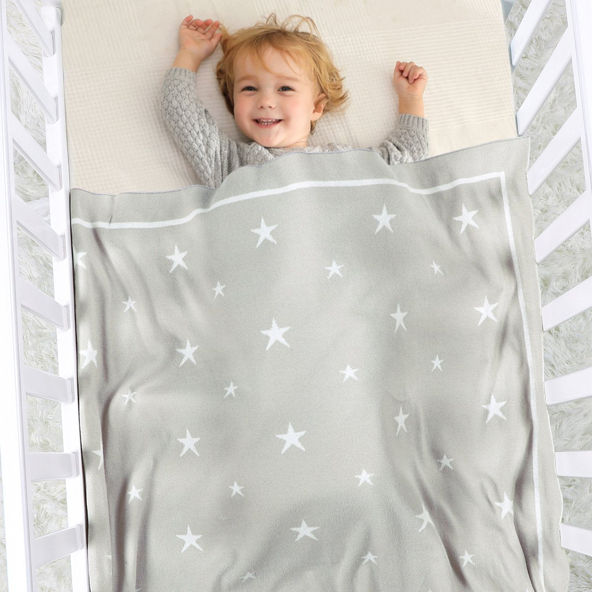 Five-Pointed Star Jacquard Blanket For Infants And Toddlers Baby Clothes Wholesale