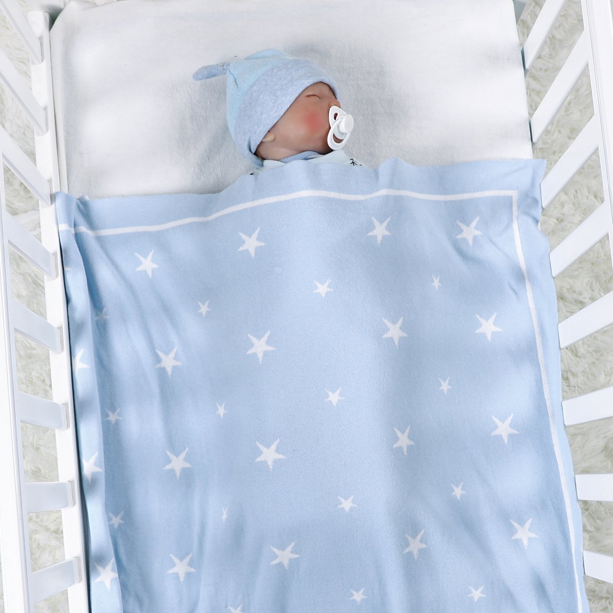 Five-Pointed Star Jacquard Blanket For Infants And Toddlers Baby Clothes Wholesale