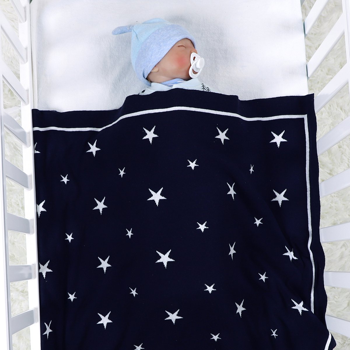 Five-Pointed Star Jacquard Blanket For Infants And Toddlers Baby Clothes Wholesale