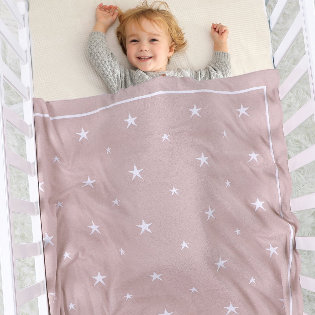 Five-Pointed Star Jacquard Blanket For Infants And Toddlers Baby Clothes Wholesale