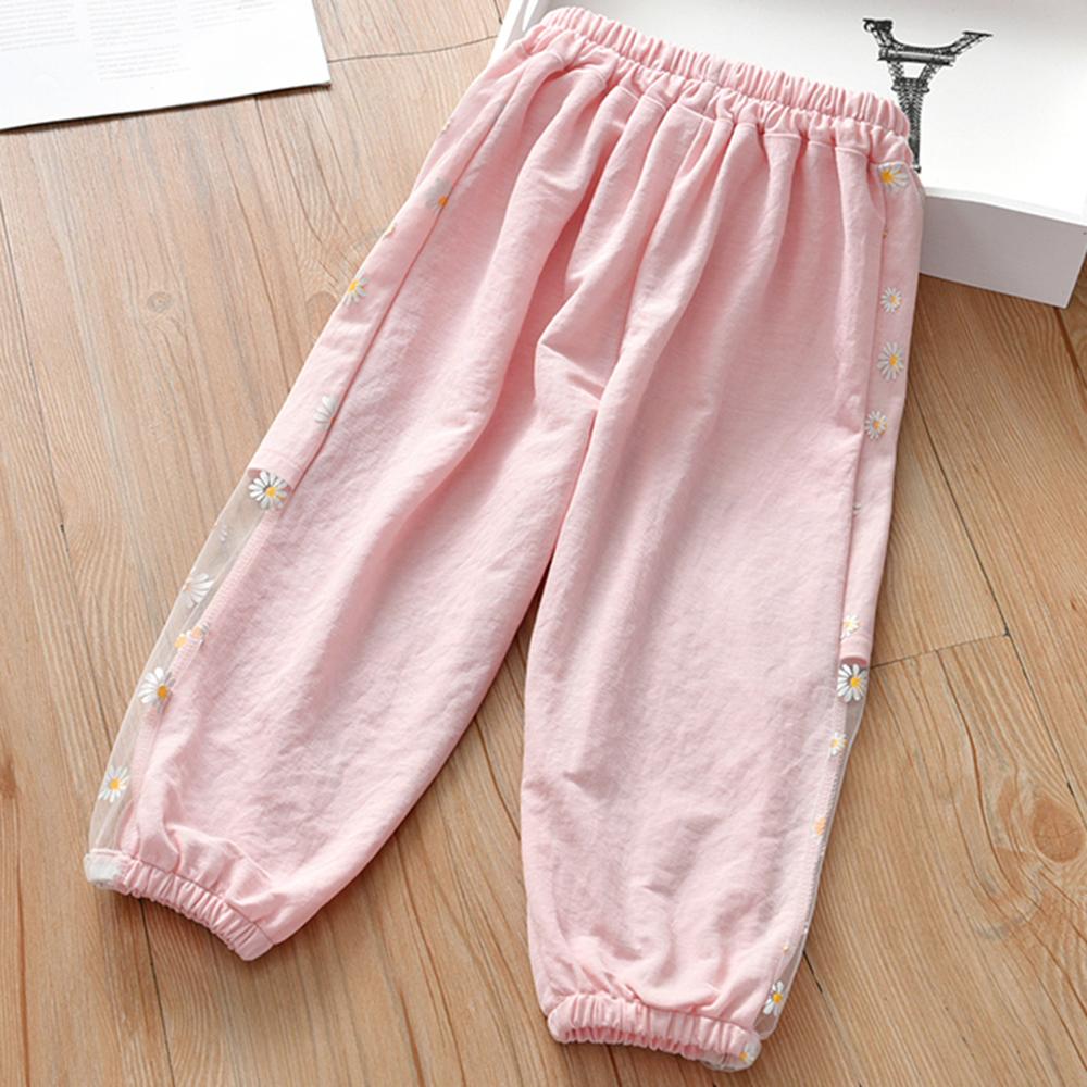 Girls Floral Mesh Splicing Pants trendy kids wholesale clothing