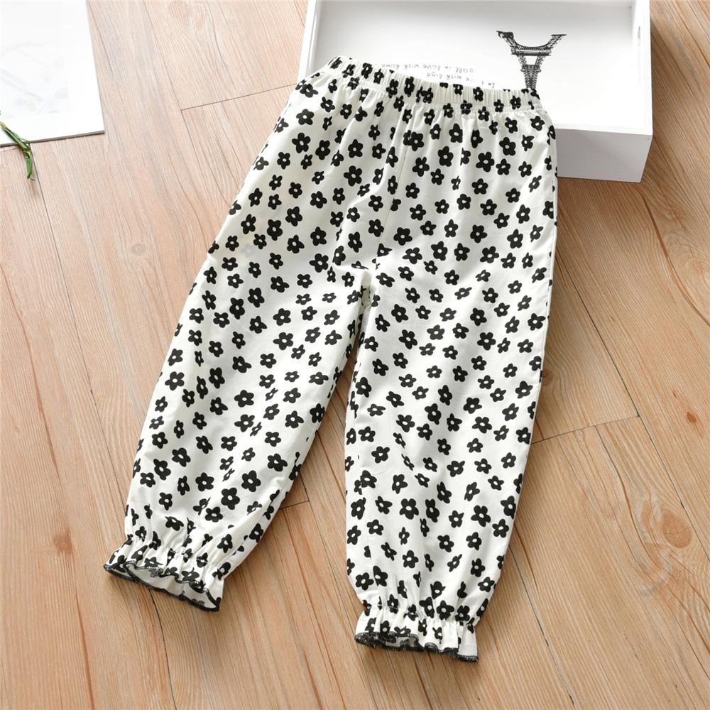 Girls Floral Printed Fashion Pants kids clothing wholesale