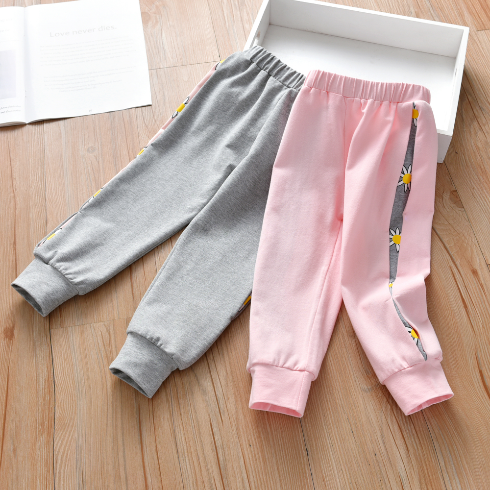 Girls Floral Printed Fashion Toddler Pants kids wholesale clothing