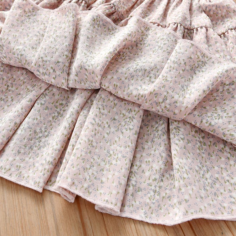 Girls Floral Printed Layered Skirt wholesale kids clothes