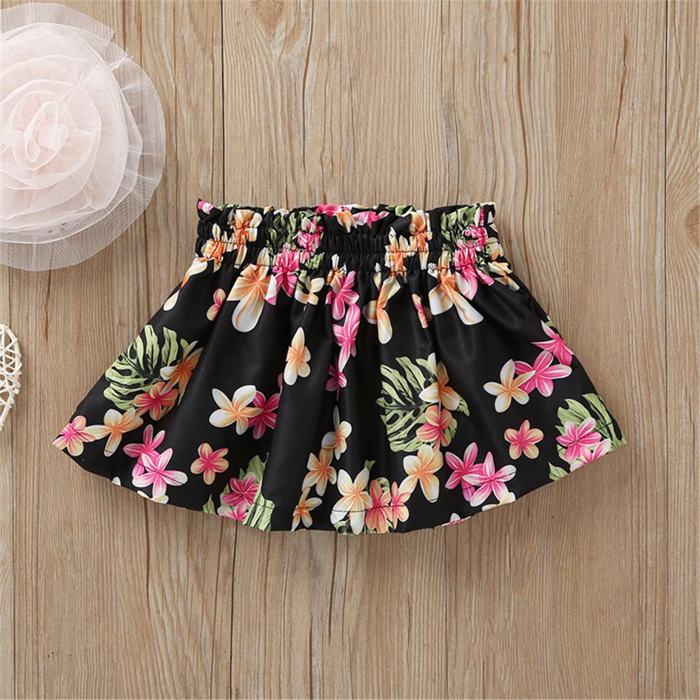 Girls Floral Printed Skirt quality children's clothing wholesale