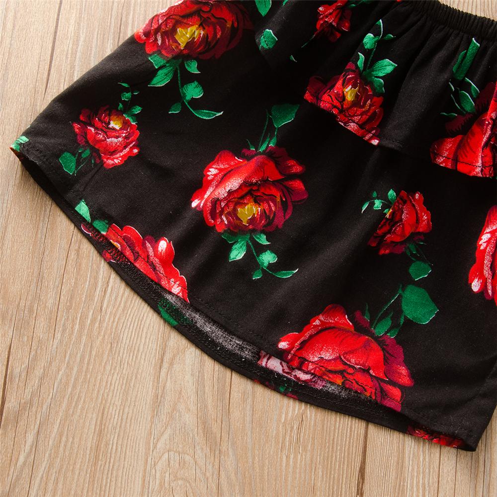 Girls Floral Printed Sleeveless Shorts & Denim Shorts Girls Clothing Wholesale