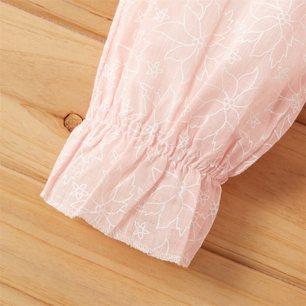Baby Girls Floral Printed Sweet Elastic Waist Trousers