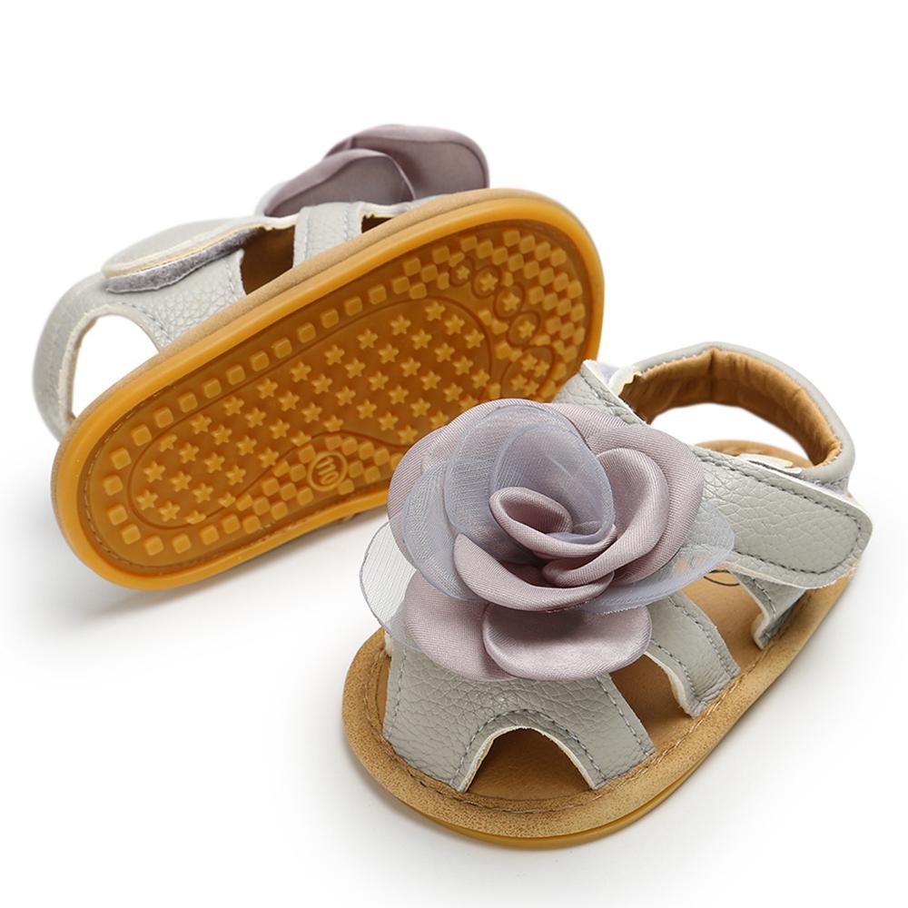 Baby Girls Flower Hollow Out Closed Toe Magic Tape Sandals wholesale kids shoes