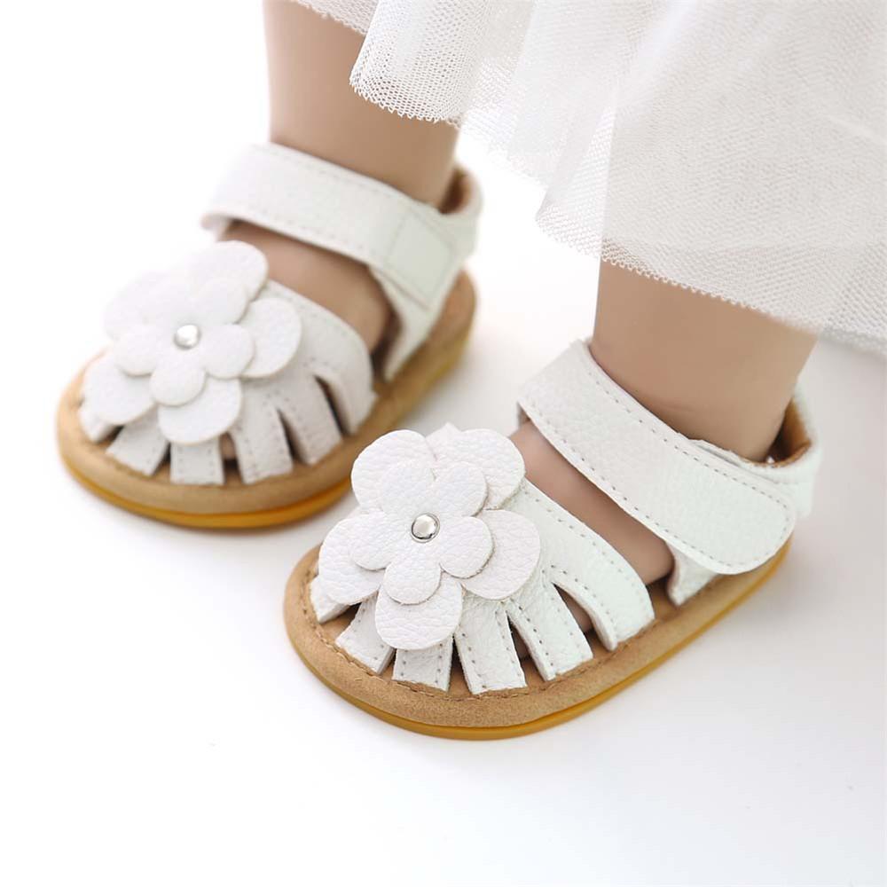 Baby Girls Flower Magic Tape Sandals Wholesale Children Shoes