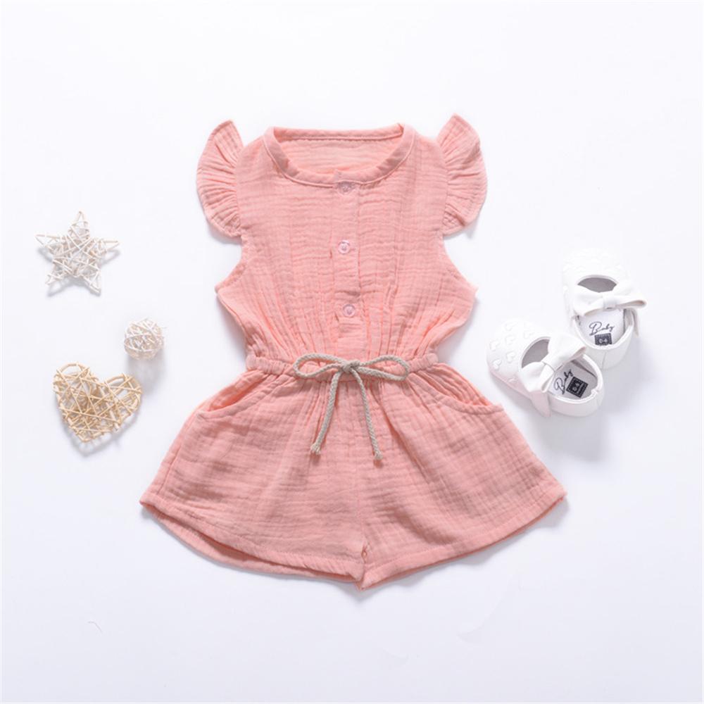 Girls Flying Sleeve Solid Color Cardigan Romper wholesale children's boutique clothing suppliers usa
