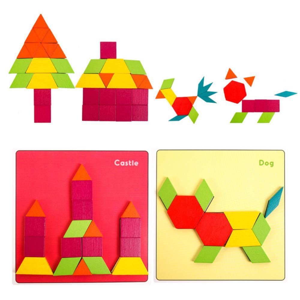 Geometric Shape Puzzle Blocks 88 Blocks 3D Toy Puzzle Game Kids Accessories Wholesale