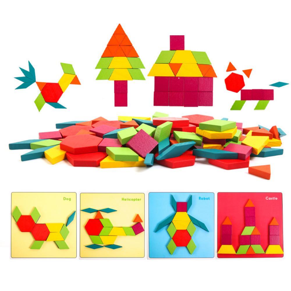 Geometric Shape Puzzle Blocks 88 Blocks 3D Toy Puzzle Game Kids Accessories Wholesale