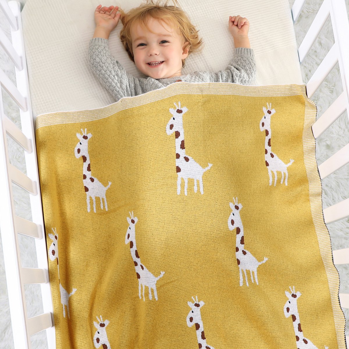 Giraffe Jacquard Blanket For Babies And Toddlers Baby Clothes Wholesale