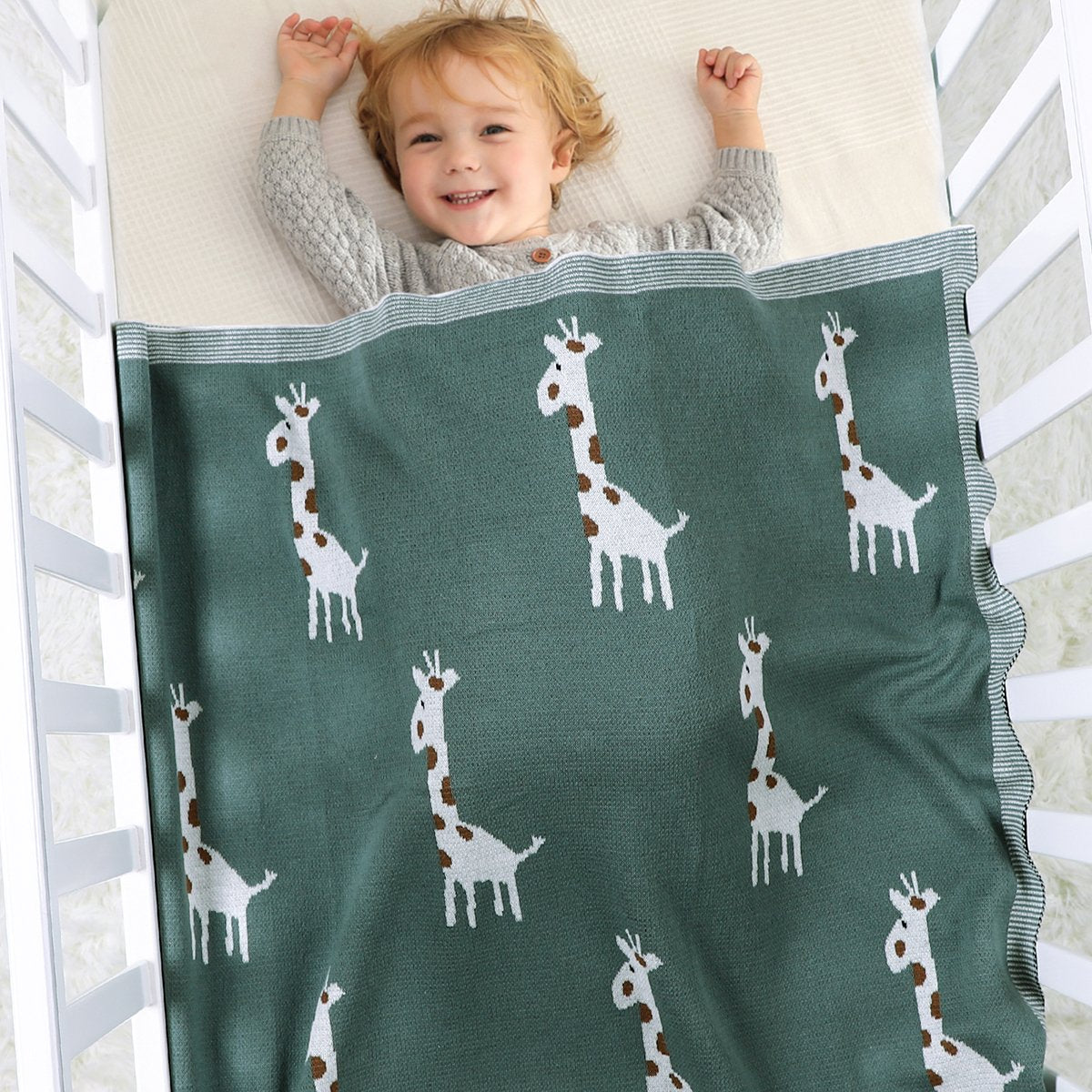 Giraffe Jacquard Blanket For Babies And Toddlers Baby Clothes Wholesale