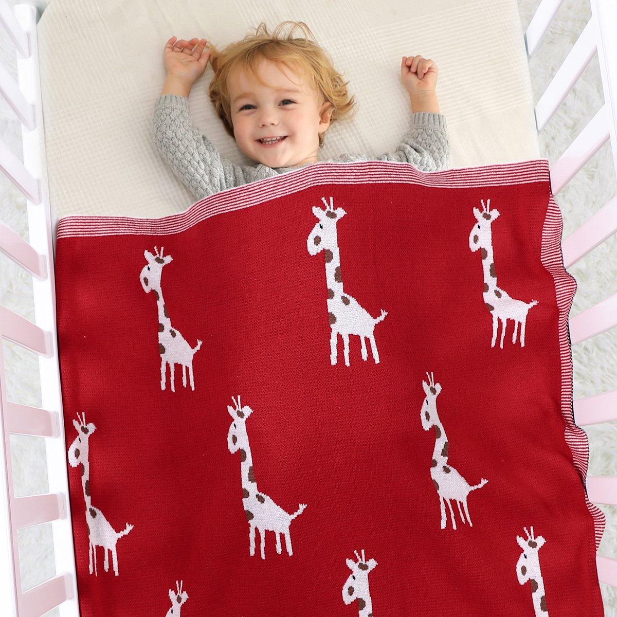 Giraffe Jacquard Blanket For Babies And Toddlers Baby Clothes Wholesale