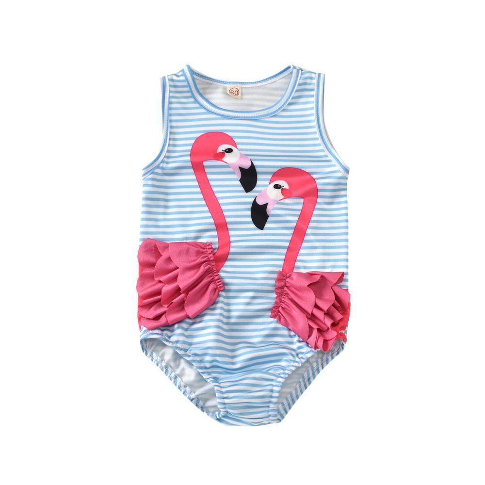 Girls Flamingo One-Piece Romper Swimsuit Toddler Girl Swimwear & Beachwear Toddler One Piece Swimsuit